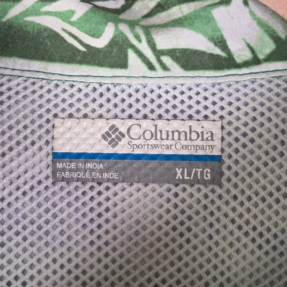 Columbia PFG Mens XL Purple Green‎ Tropical Fish Bamboo Fishing Shirt FM1039 - Picture 3 of 12